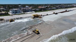 Beach fill activities at the 500 block of Ponte Vedra Blvd (12-April-2024)