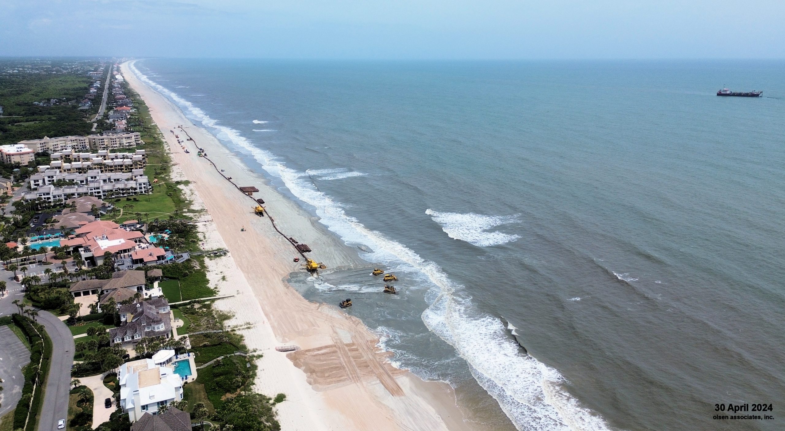 Beach Fill Operations at Sawgrass – Ponte Vedra Beach April 30, 2024