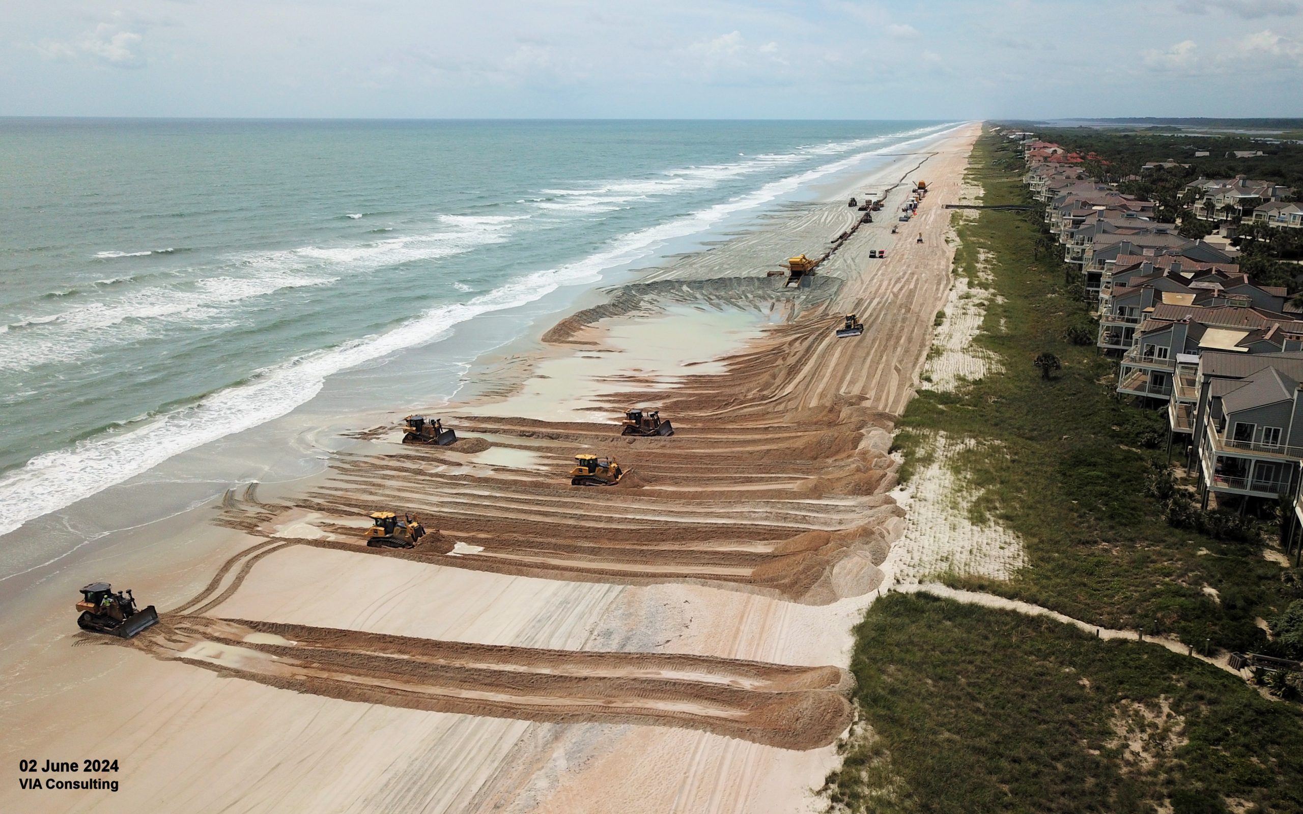 Beach Fill Operations at Micklers – Ponte Vedra Beach May 23, 2024